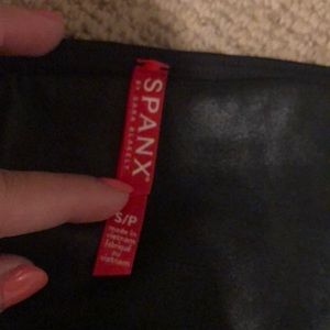 Spanx high waisted pleather leggings